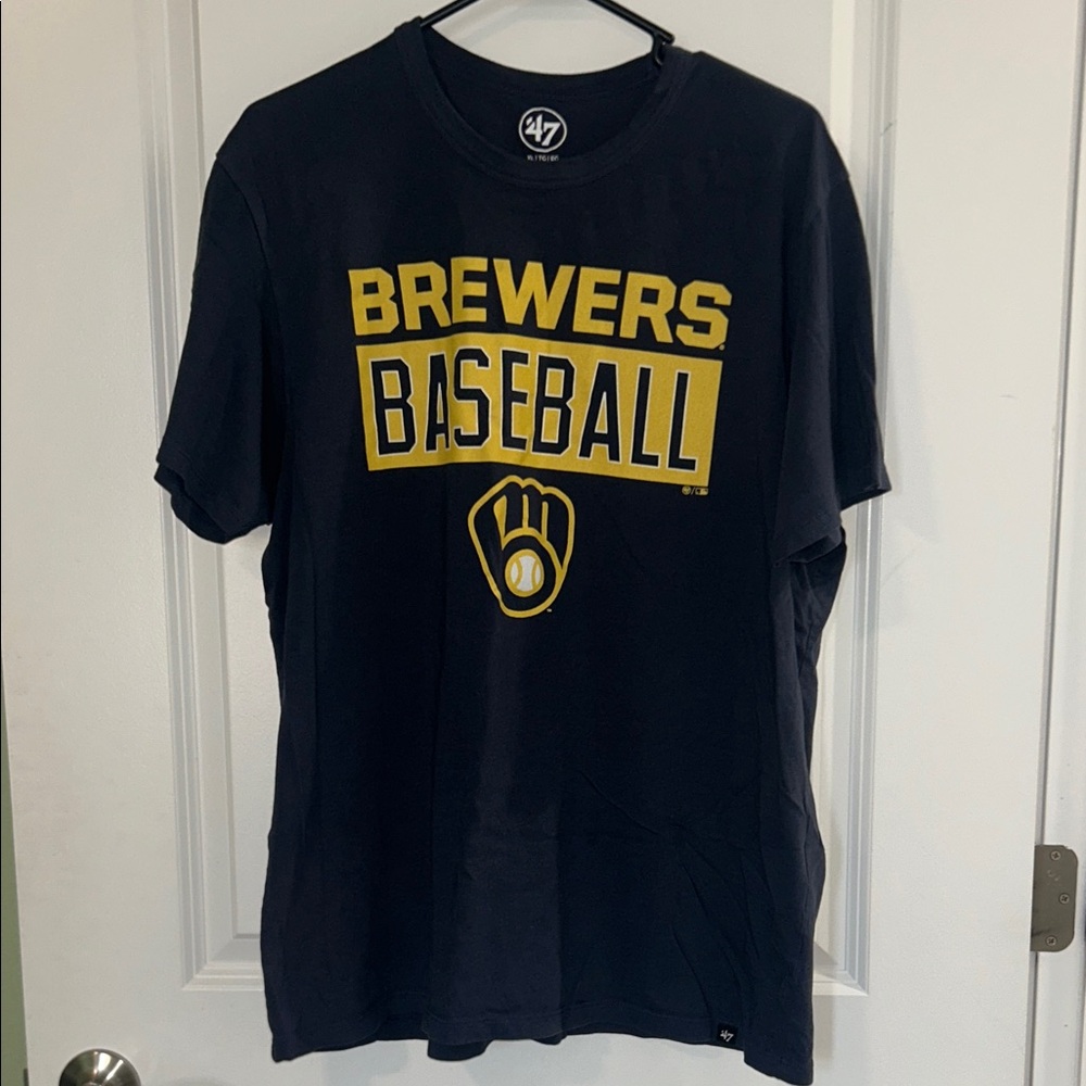 47 Brewers Baseball Tee - Navy & Yellow